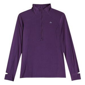 PARADOX Women's Merino Blend Quarter-zip Base Layer Size M Purple Activewear